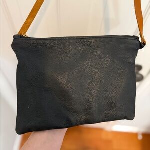 Black Leather Crossbody Bag